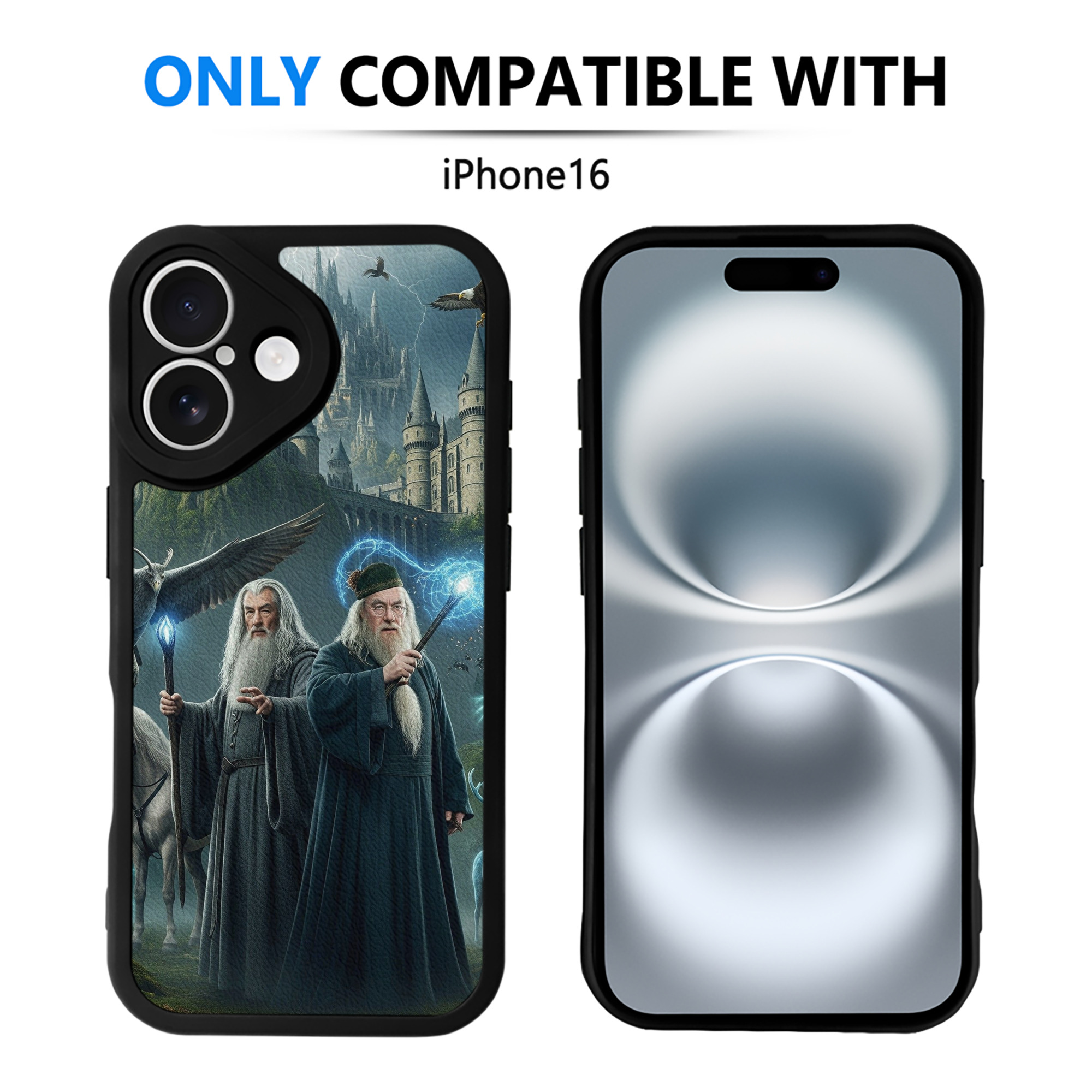 （画像用） Harry Potter ハリー・ポッターシリーズ 【iPhone 16シリーズ対応】シリコンスマホケース（レザー調） 材質：シリコン